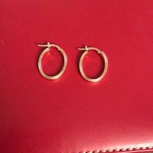 14k real gold mini hoop earrings